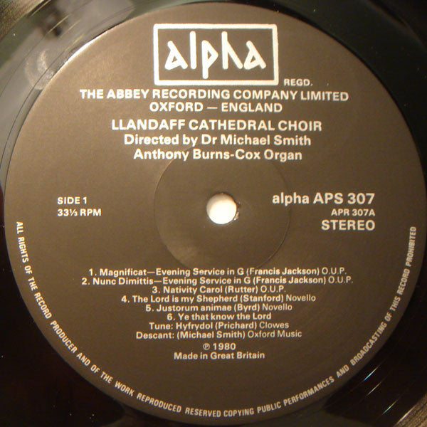 Llandaff Cathedral Choir, Michael Smith (45), Anthony Burns-Cox : Llandaff Cathedral Choir (LP)