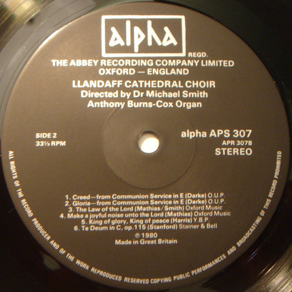 Llandaff Cathedral Choir, Michael Smith (45), Anthony Burns-Cox : Llandaff Cathedral Choir (LP)