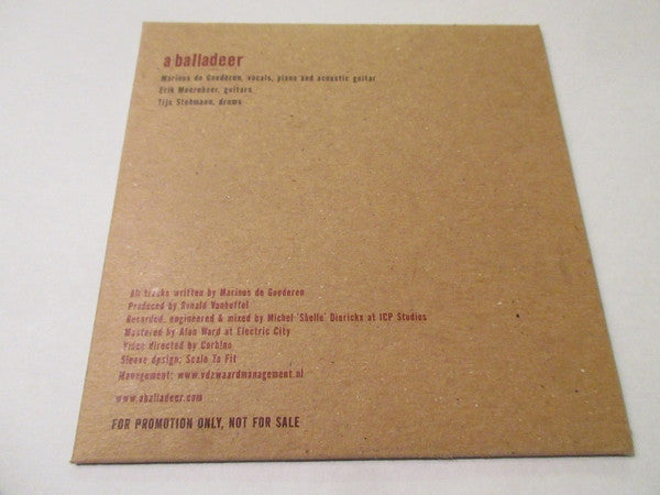 A Balladeer : Panama (CD, Album, Enh, Promo)