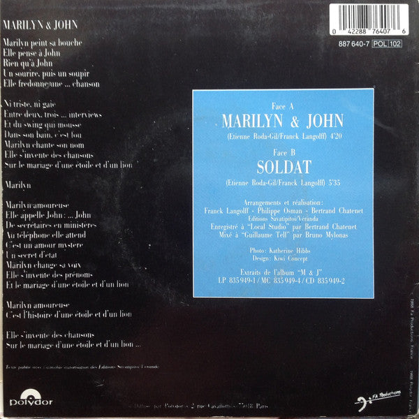 Vanessa Paradis : Marilyn & John (7", Single)