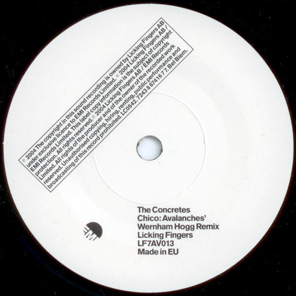 The Concretes : Chico (Avalanches Remix) (7", S/Sided, Etch)