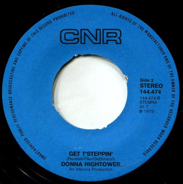 Donna Hightower : Brush Those Tears From Your Eyes (7", Single, RE)