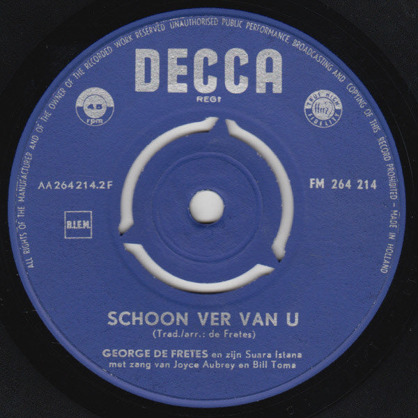 George De Fretes En Zijn Suara Istana : Sarina / Schoon Ver Van U (7", Single)