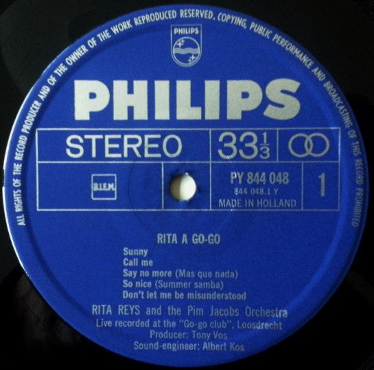 Rita Reys and The Pim Jacobs Orchestra : Rita A Go-go (LP, Album)