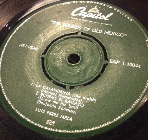 Luis Perez Meza, Tony Aguilar (2) : The Sounds Of Old Mexico (7")