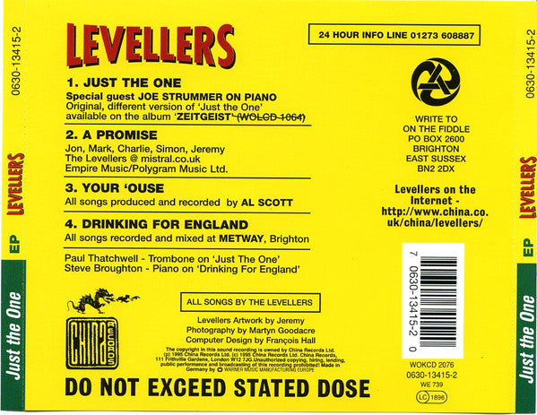 The Levellers : Just The One EP (CD, EP)