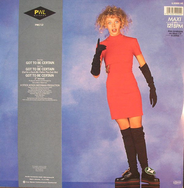 Kylie Minogue : Got To Be Certain (12", Maxi)