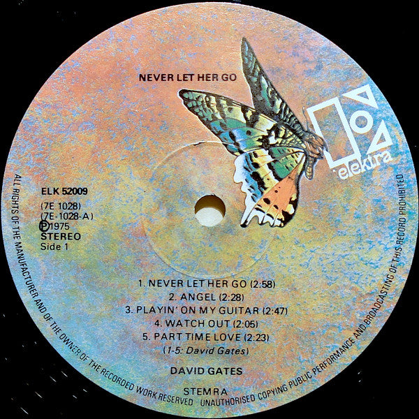 David Gates : Never Let Her Go (LP)