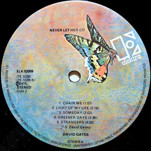David Gates : Never Let Her Go (LP)