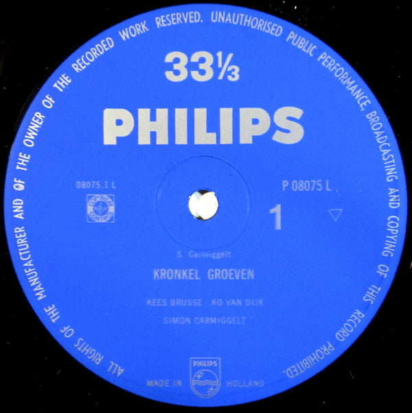 Simon Carmiggelt : Kronkelgroeven (LP, Mono, Gat)