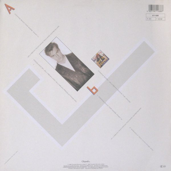 John "Jellybean" Benitez Featuring Richard Darbyshire : Coming Back For More (12", Maxi)