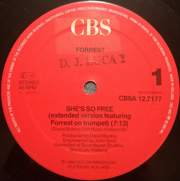 Forrest : She's So Free (Extended Version) (12")