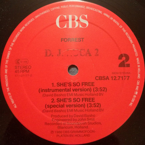 Forrest : She's So Free (Extended Version) (12")