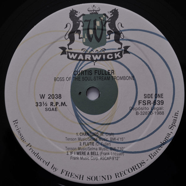 Curtis Fuller : Boss Of The Soul-Stream Trombone (LP, Album, RE)