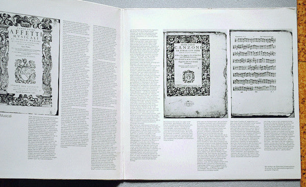 Bruce Dickey, Charles Toet, Dana Maiben, Alice Robbins, Frances Conover Fitch : Affetti Musicali (Venezianische Instrumentalmusik Zur Zeit Monteverdis) (LP)