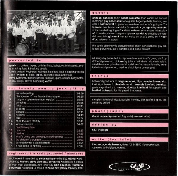 Perverted : For Lonely Men To Jerk Off To (CD)