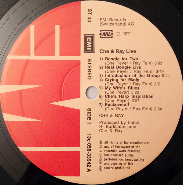 Che & Ray : Live! (LP, Album)