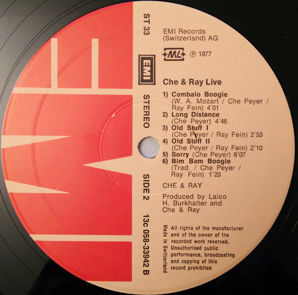 Che & Ray : Live! (LP, Album)