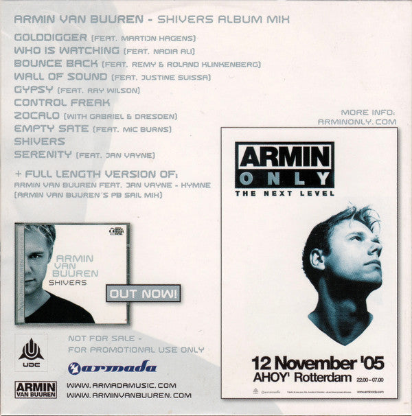 Armin van Buuren : Hymne (De Postbank SAILtrack 2005) (CD, Promo)