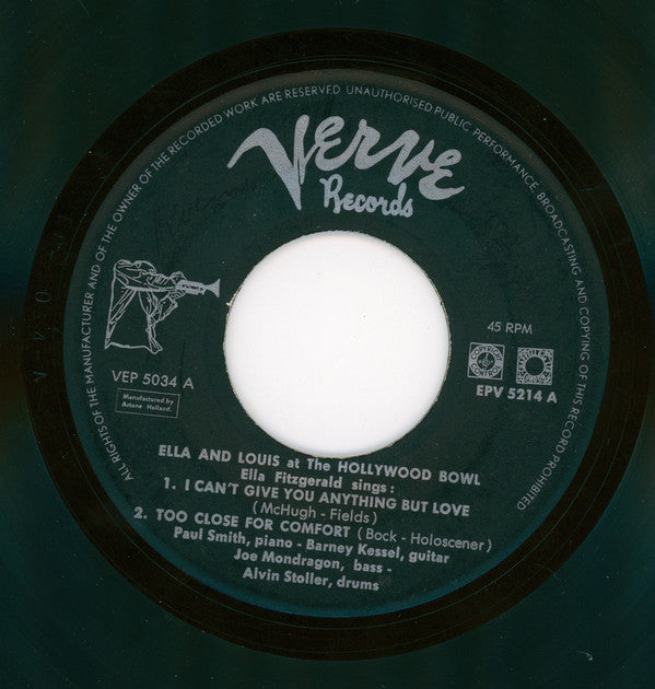 Ella Fitzgerald, Louis Armstrong : Ella And Louis Concert At The Hollywood Bowl (7", EP, Mono)
