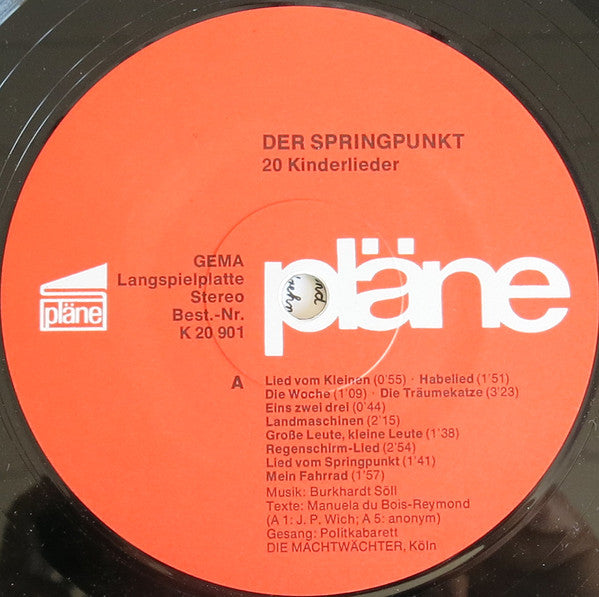 Orchester Ferdy Klein, Die Machtwächter : Der Springpunkt (20 Kinderlieder) (LP)