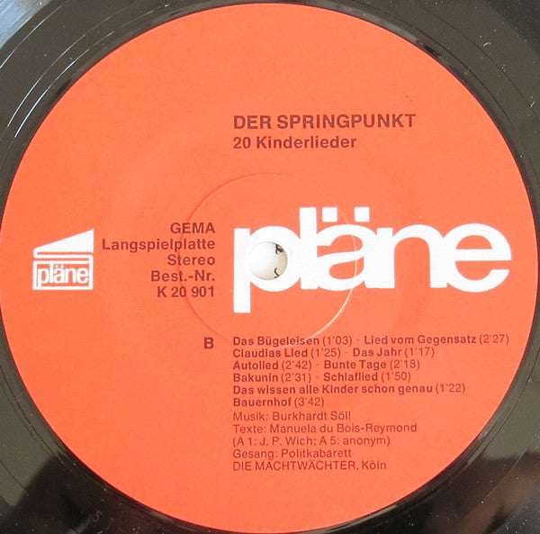 Orchester Ferdy Klein, Die Machtwächter : Der Springpunkt (20 Kinderlieder) (LP)