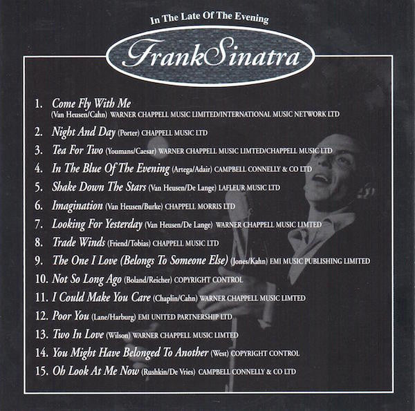 Frank Sinatra : In The Late Of The Evening (CD, Comp)