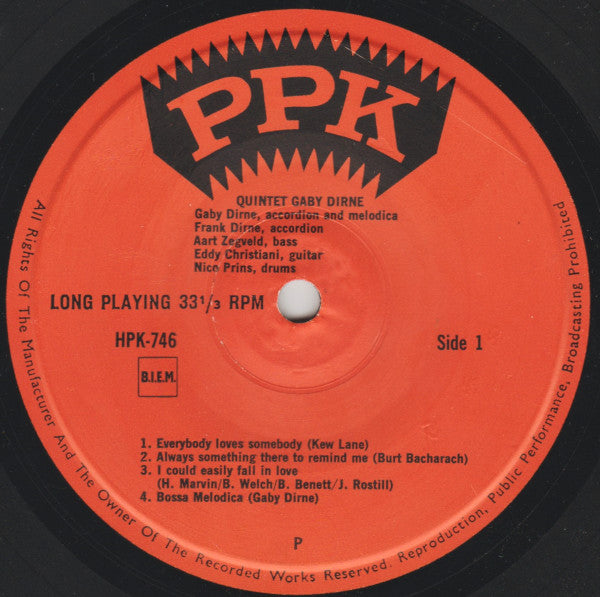 Quintet Gaby Dirne : Quintet Gaby Dirne (7", EP)