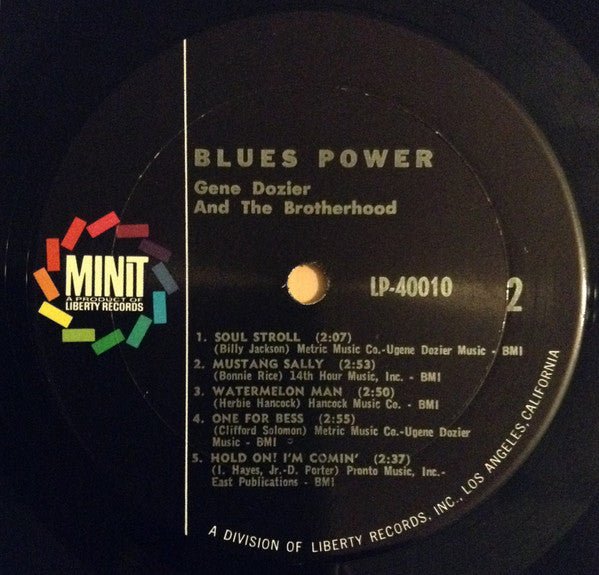 Gene Dozier And The Brotherhood : Blues Power (LP, Mono)