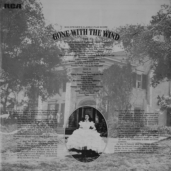 Max Steiner, Charles Gerhardt, National Philharmonic Orchestra : Max Steiner's Classic Film Score "Gone With The Wind" (LP)