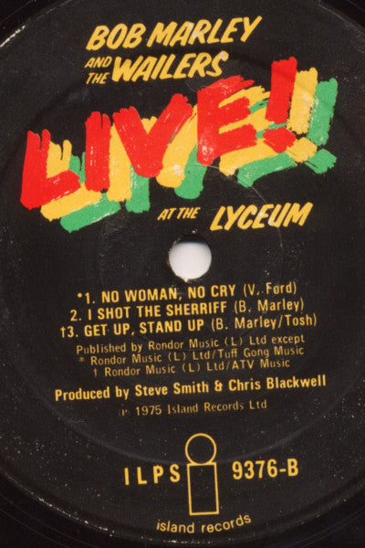 Bob Marley & The Wailers : Live! At The Lyceum (LP, Album)