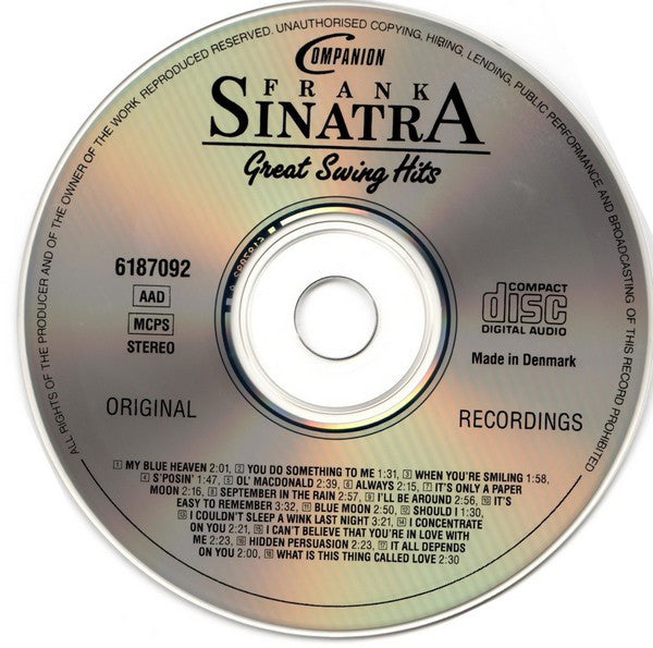 Frank Sinatra : Great Swing Hits (CD, Album)