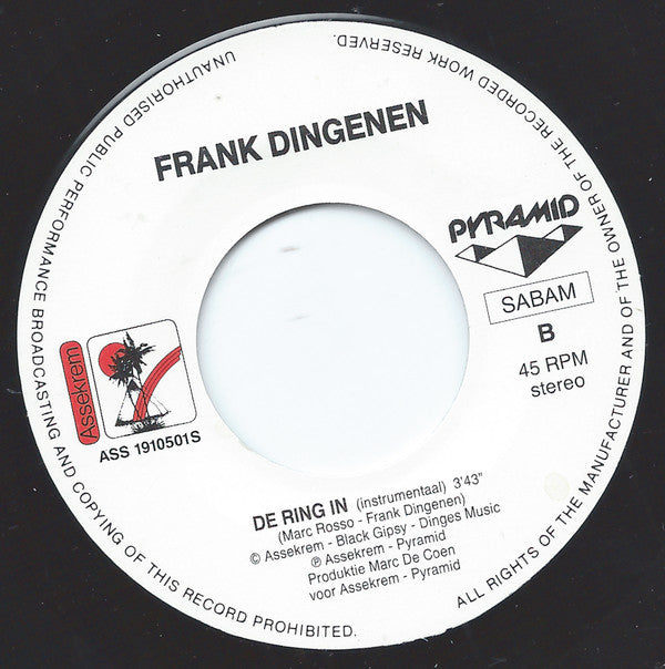 Frank Dingenen : De Ring In (7", Single)