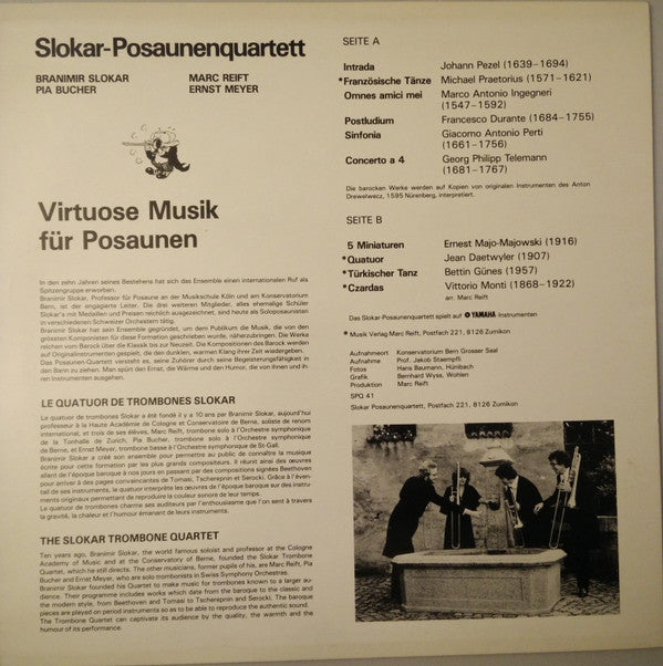 Slokar Posaunenquartett : Virtuose Musik Für Posaunen (LP)