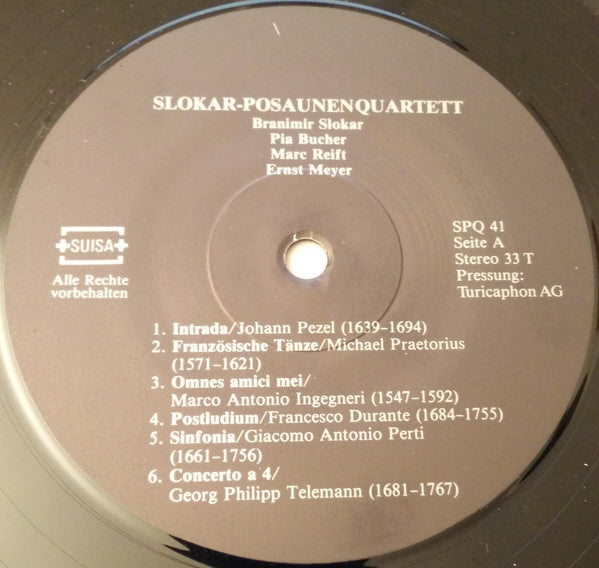 Slokar Posaunenquartett : Virtuose Musik Für Posaunen (LP)