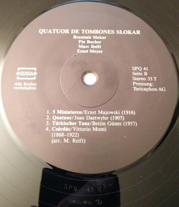 Slokar Posaunenquartett : Virtuose Musik Für Posaunen (LP)