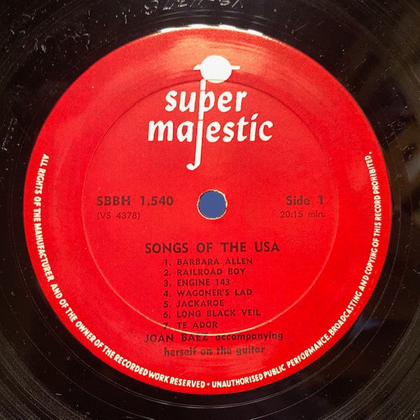 Joan Baez : Songs Of The USA (LP, Album, Comp)