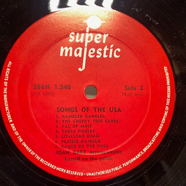 Joan Baez : Songs Of The USA (LP, Album, Comp)