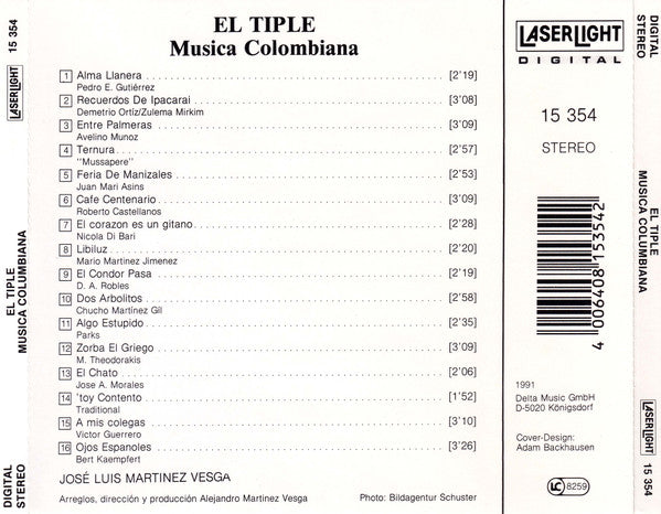 José Luis Martinez Vesga : El Tiple (Musica Colombiana) (CD, RE)