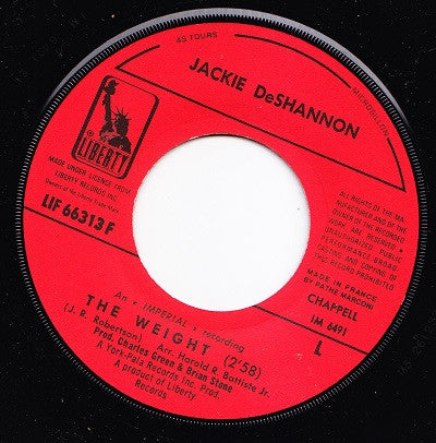 Jackie DeShannon : The Weight / Splendor In The Grass (7", Single)