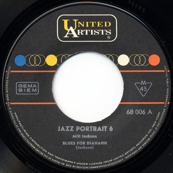 Milt Jackson : The Jazz Portrait 6 (7", Mono)