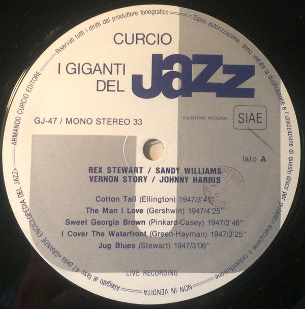 Rex Stewart / Sandy Williams / Vernon Story / Johnny Harris (4) : I Giganti Del Jazz Vol. 47 (LP, Mono)