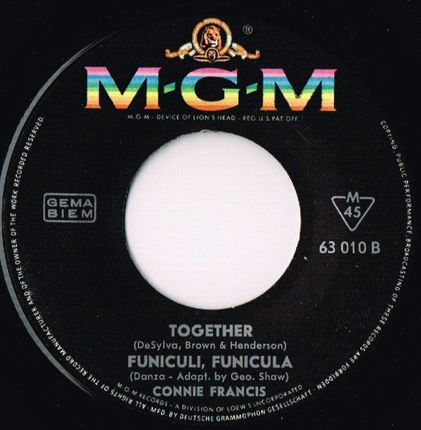 Connie Francis : Schöner, Fremder Mann (7", EP)