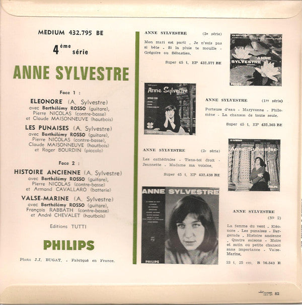 Anne Sylvestre : Eleonore (7", EP, Mono)