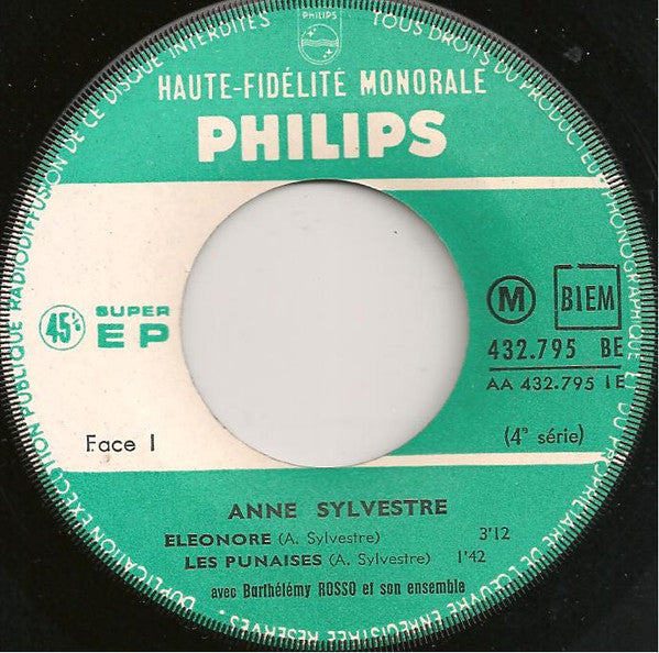 Anne Sylvestre : Eleonore (7", EP, Mono)