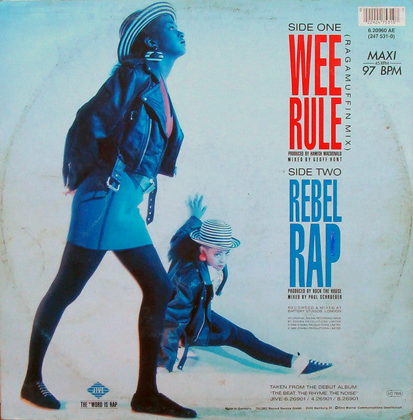 Wee Papa Girl Rappers : Wee Rule (12", Maxi)