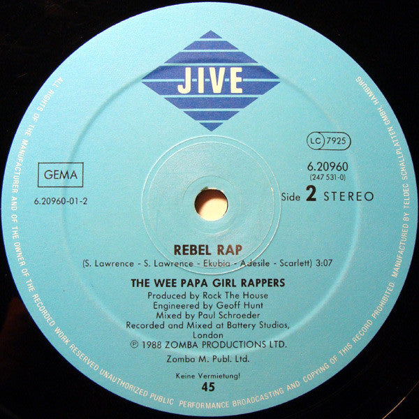 Wee Papa Girl Rappers : Wee Rule (12", Maxi)