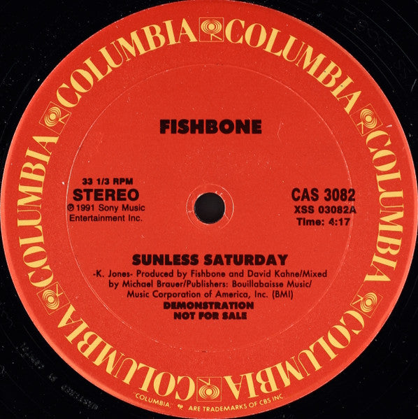 Fishbone : Sunless Saturday (12", Promo)