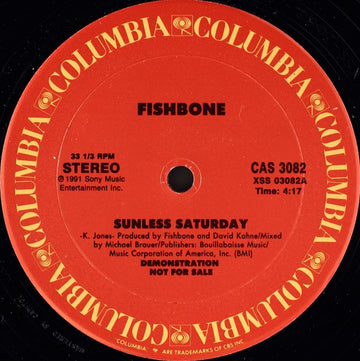 Fishbone : Sunless Saturday (12", Promo)