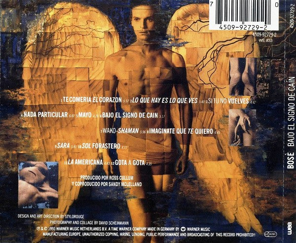 Miguel Bosé : Bajo El Signo De Caín (CD, Album, RE)